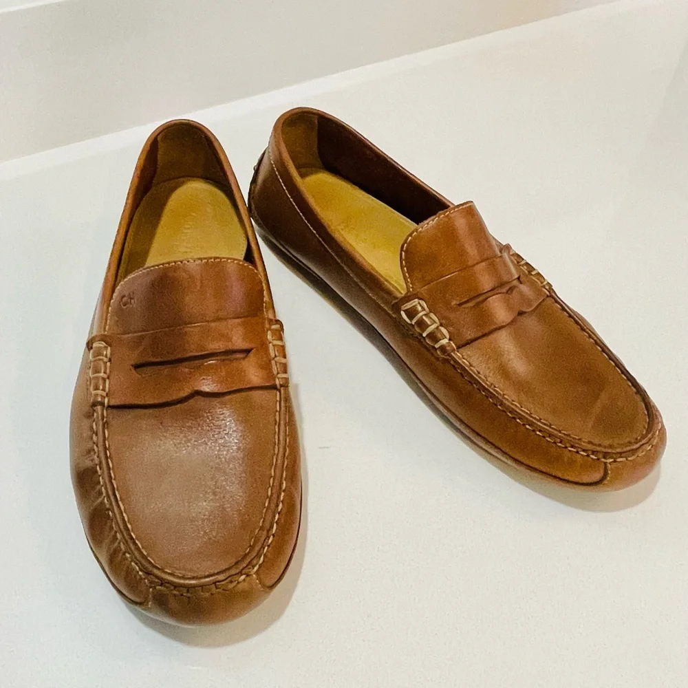 Cole Haan British Tan Leather Driving Loafers